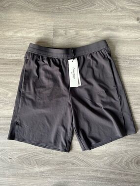 Calvin Klein | Soft Stretch Sport Knit Workout Shorts in Charcoal Grey (X-Small)